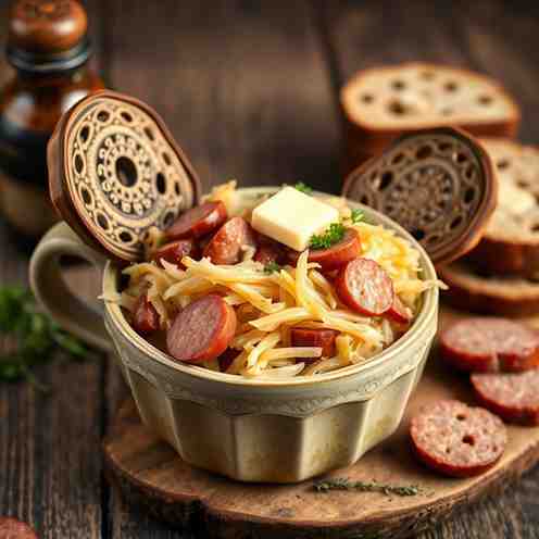 Choucroute Garnie - Classic German Smoked Sausage & Sauerkraut Recipe